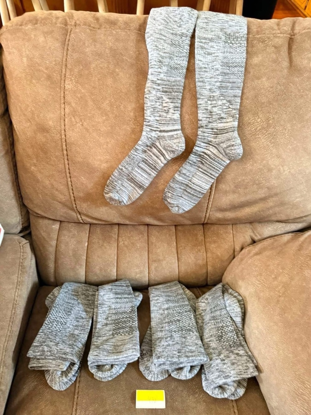 Marled Gray Knee-High Socks — Pack of 5